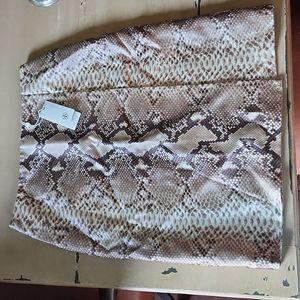 TORY BURCH python silk wool Mikado wrap/ skirt